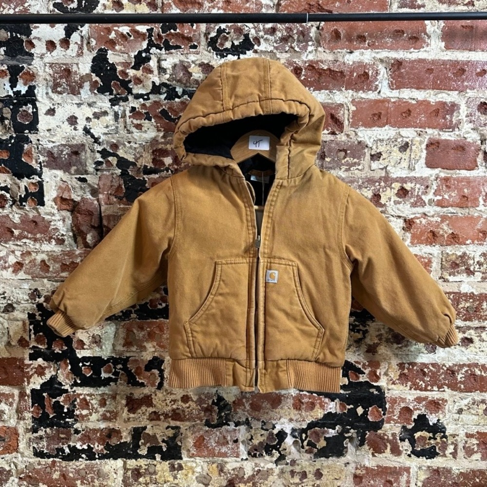 Carhartt Toddler Boys 4T Brown Active Jacket Full Zip Hooded